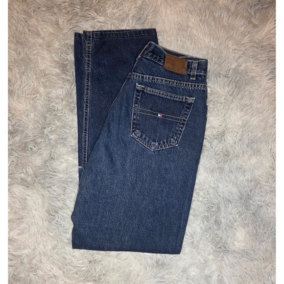 Tommy Hilfiger Denim - Tommy Hilfiger Vintage 90s High Rise Straight Leg Jeans Dark Wash Size 8 L/33